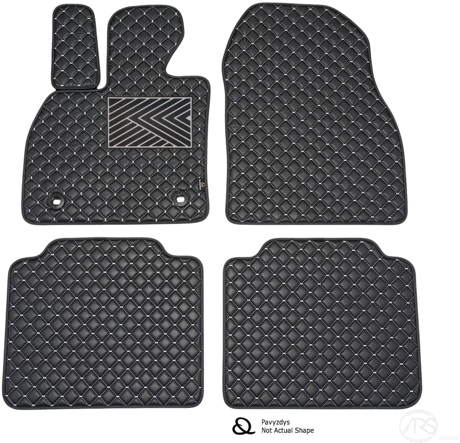 Kilimėliai QuiltyMats KIA SPORTAGE 2021+ (5 karta (NQ5)) (4 vnt.), Juodas-Gray /13-14 - Kilimėlių fiksatoriai (žiedai) Plastikiniai apvalūs 2vnt.