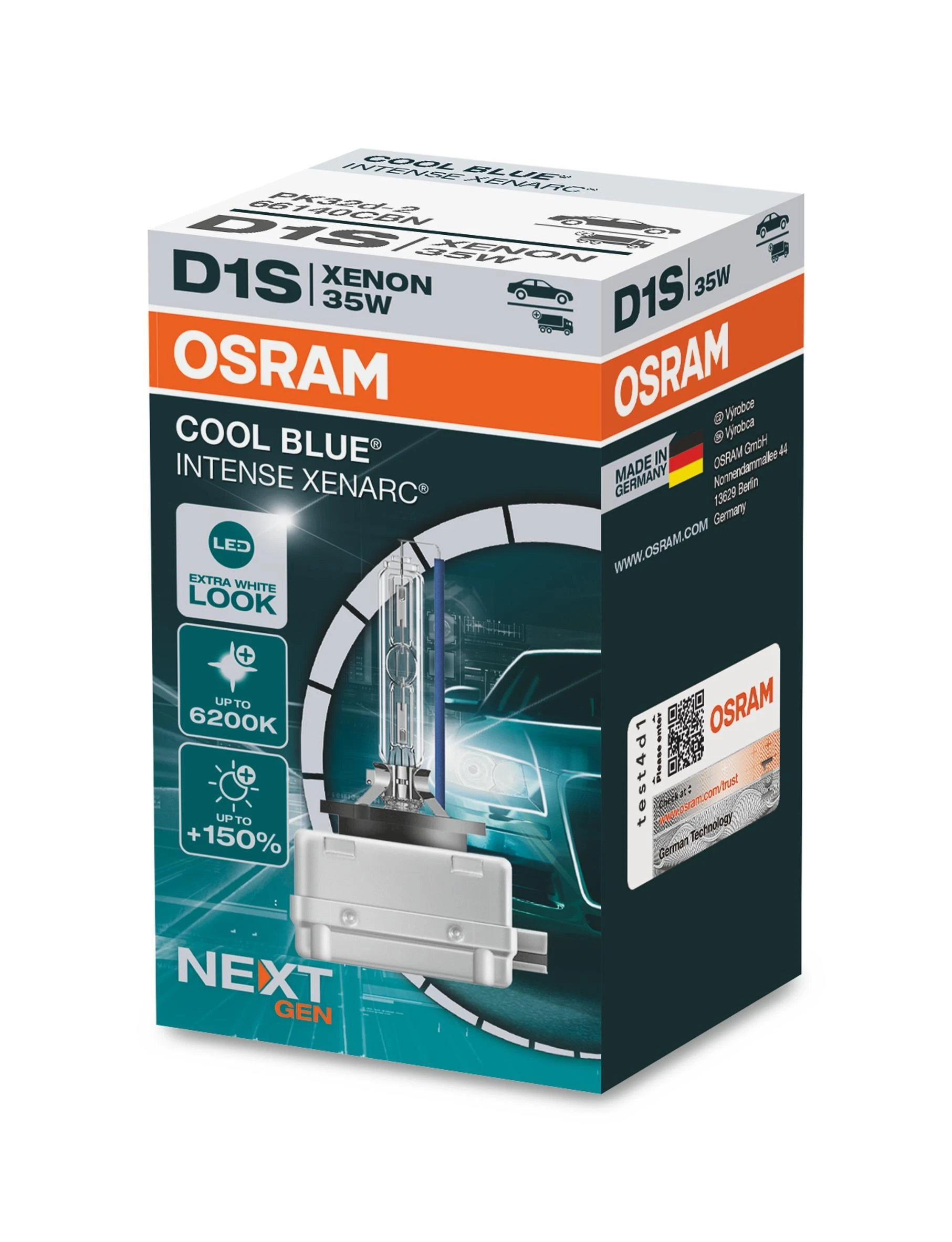 Ksenoninė lemputė Osram D1S Cool mėlynas Intense (NEXT GEN) +150%