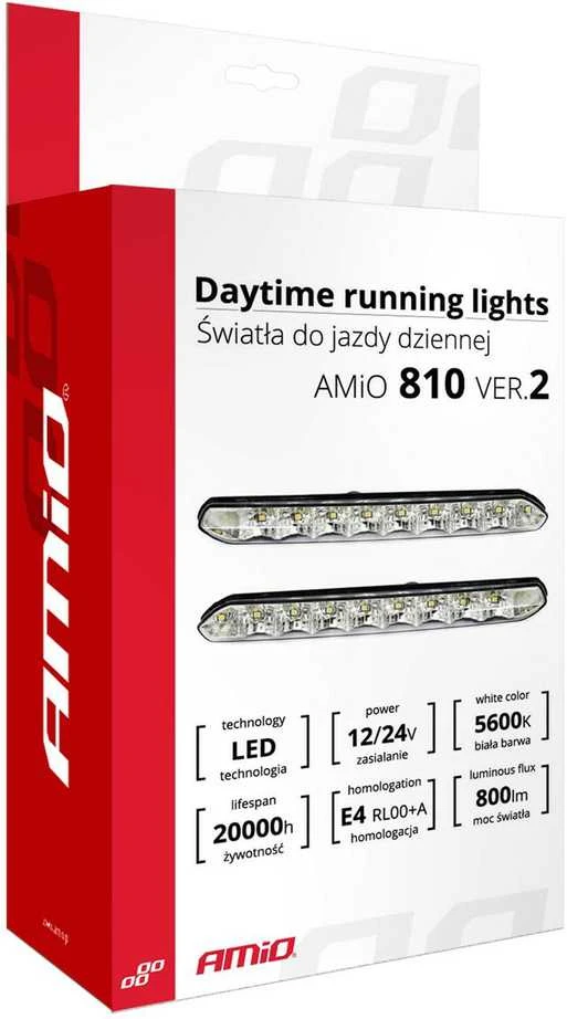 LED dienos šviesos žibintai AMIO 810 A ver. 2 12-24V