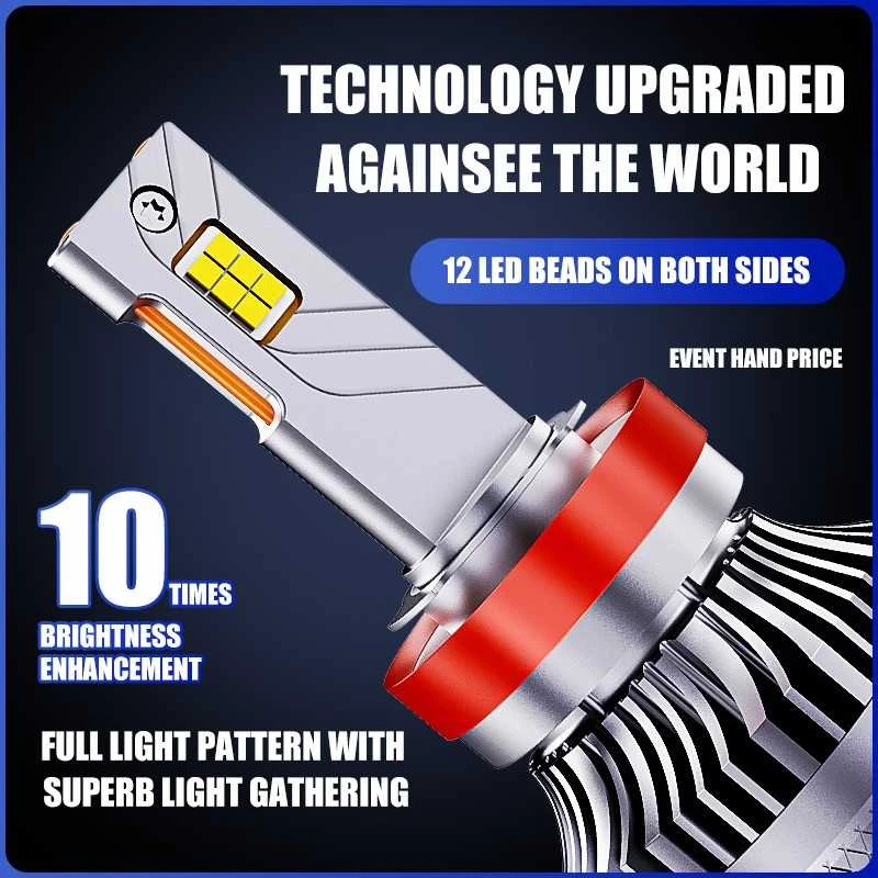 Haizg LED H4 lemputės 2vnt. +500% Super light CANBUS