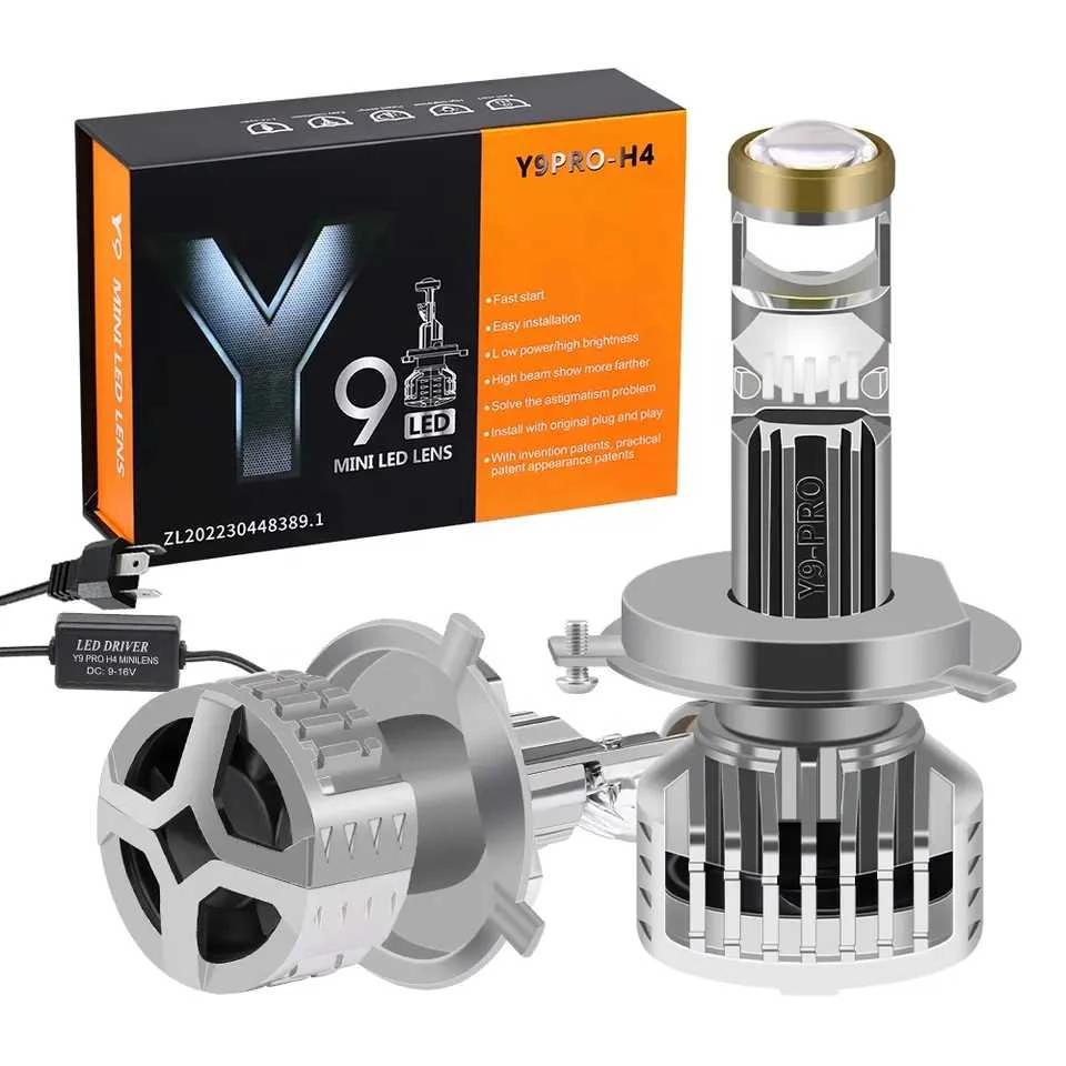 Haizg LED H4 lemputės su lęšiu U8 22000lm 110W 2vnt.