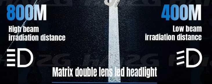 LED H4 lemputės U2 su lęšiu 28000lm 2vnt. 90W 9-48V