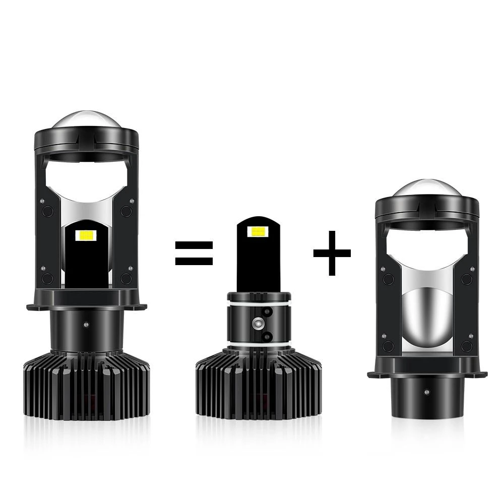 LED H4 lemputės U2 su lęšiu 28000lm 2vnt. 90W 9-48V