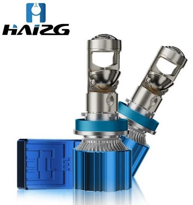 Haizg LED H7 lemputės su lęšiu U8 22000lm 110W 2vnt.