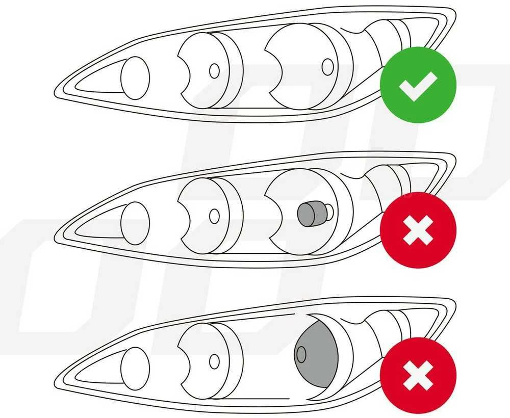 Haizg LED H7 lemputės su lęšiu U8 22000lm 110W 2vnt.