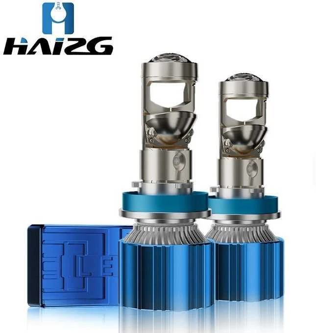 Haizg LED H7 lemputės su lęšiu U8 22000lm 110W 2vnt.