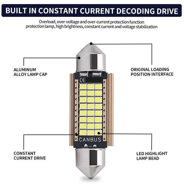 LED lemputė C5W 36mm 12V Canbus RC5W36