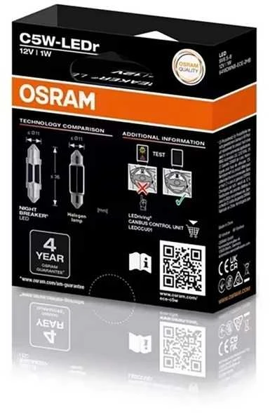 LED lemputė OSRAM 6418DWNB-ECE-2HB C5W 36mm Legalios