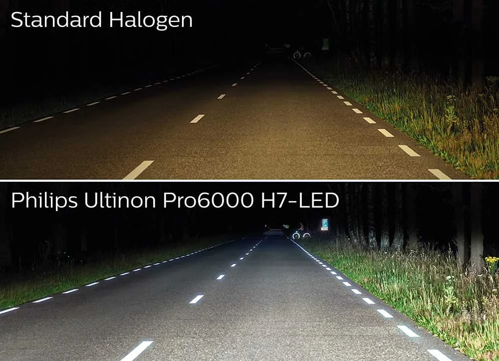 LED lemputės H4 Ultinon Pro6000 Philips I Legalios keliuose +300% | 11342U60B2X2