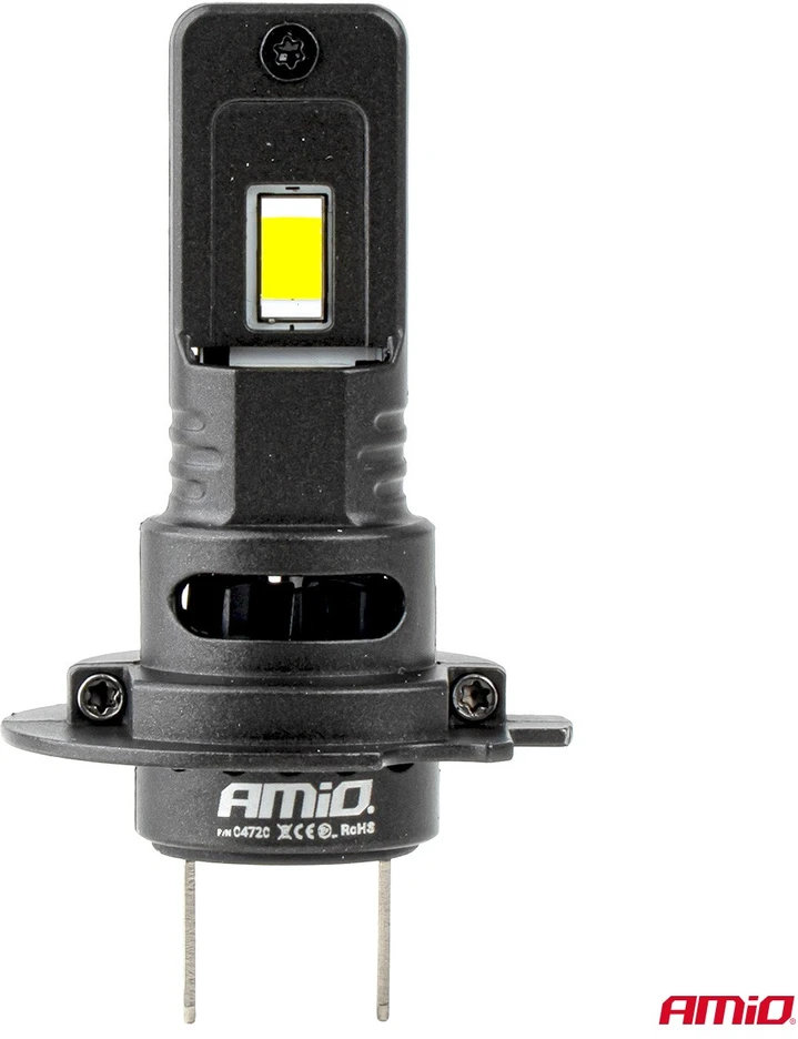 LED lemputės H7 AMiO F25 PRO Juodas 12V/24V 68W 7646lm 6000K (2 vnt., Full Canbus)