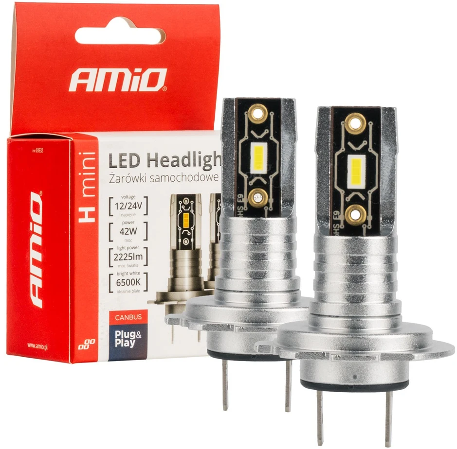 LED lemputės H7 H-mini AMiO 03332