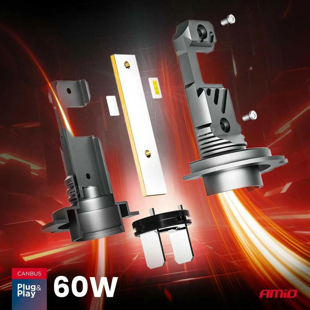 LED lemputės Hybrid series H3 6000K Canbus 60W AMIO-04113