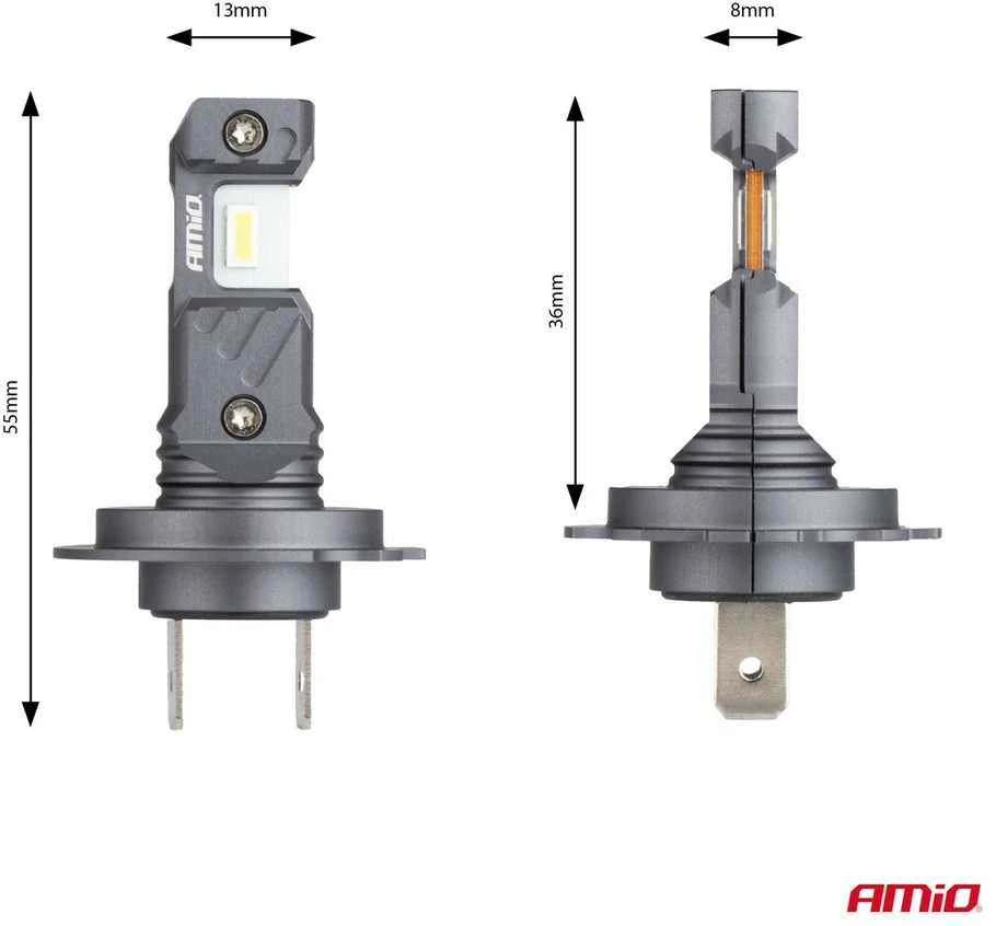 LED lemputės Hybrid series H7 H18 6000K Canbus 60W AMIO-04115
