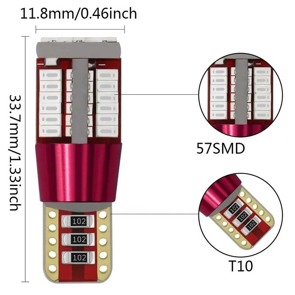 LED lemputė W5W Canbus 12V RT10