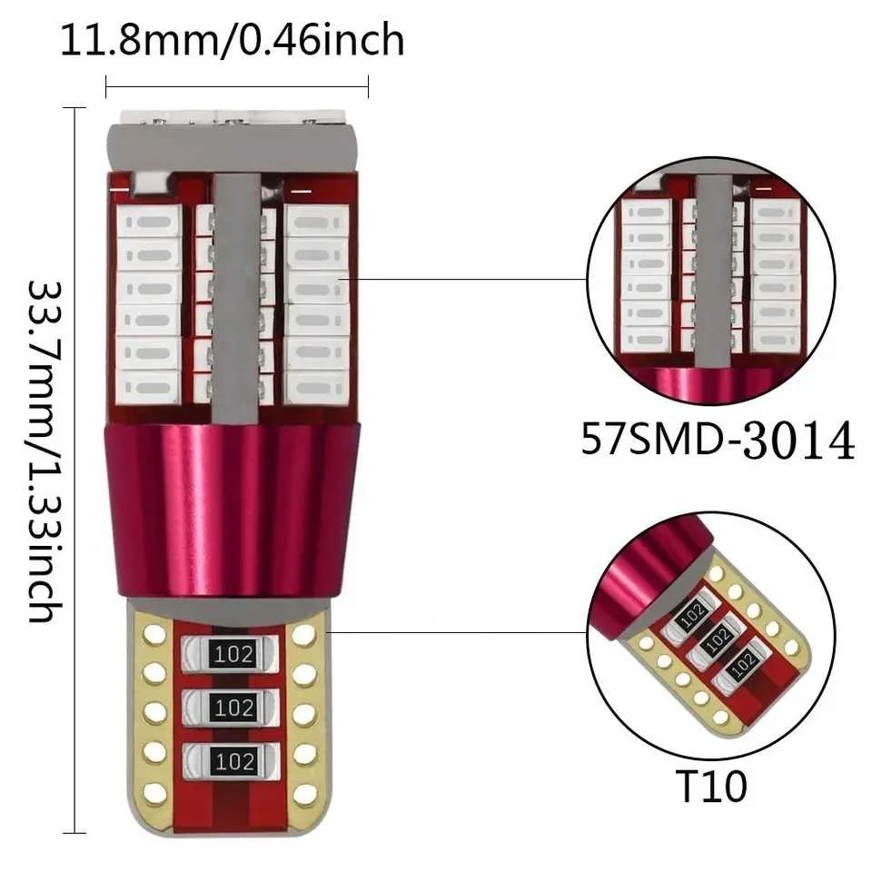 LED lemputė W5W Canbus 12V RT10