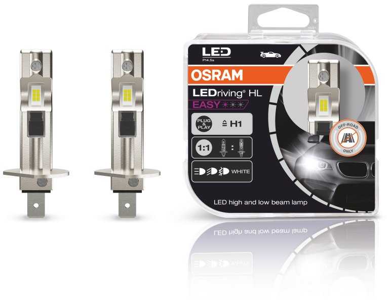LED OSRAM H1 lemputės LEDriving HL Easy | 64150DWESY-2HB