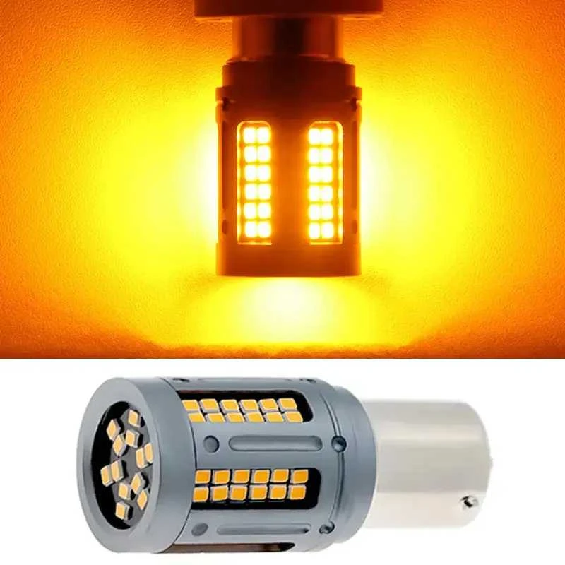 LED posūkio lemputė BAU15s 12V Geltona PY21W