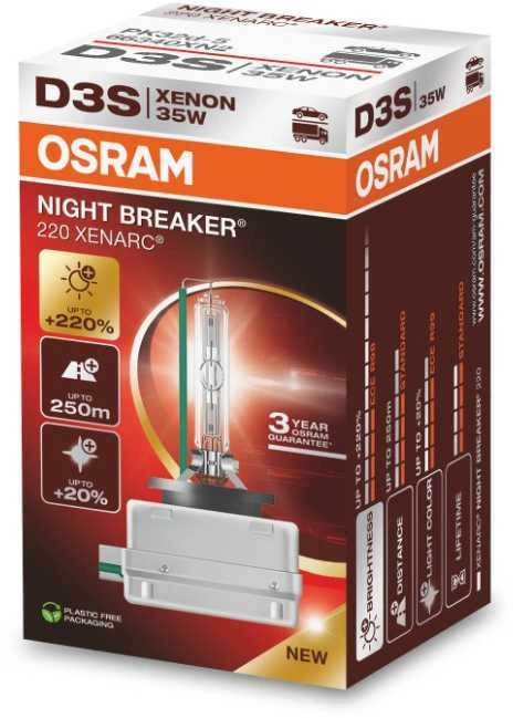 Lemputė Osram D3S NIGHT BREAKER LASER +220% 3 metai garantija