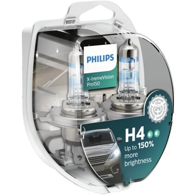 Lemputės H4 X-treme VISION +150% PRO150 | Philips