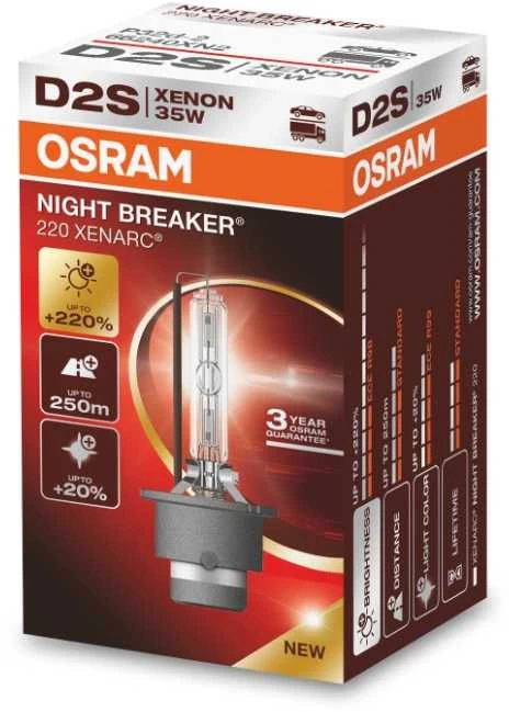 Lemputė Osram D2S NIGHT BREAKER LASER +220% | 66240XN2 | 3 metai garantija