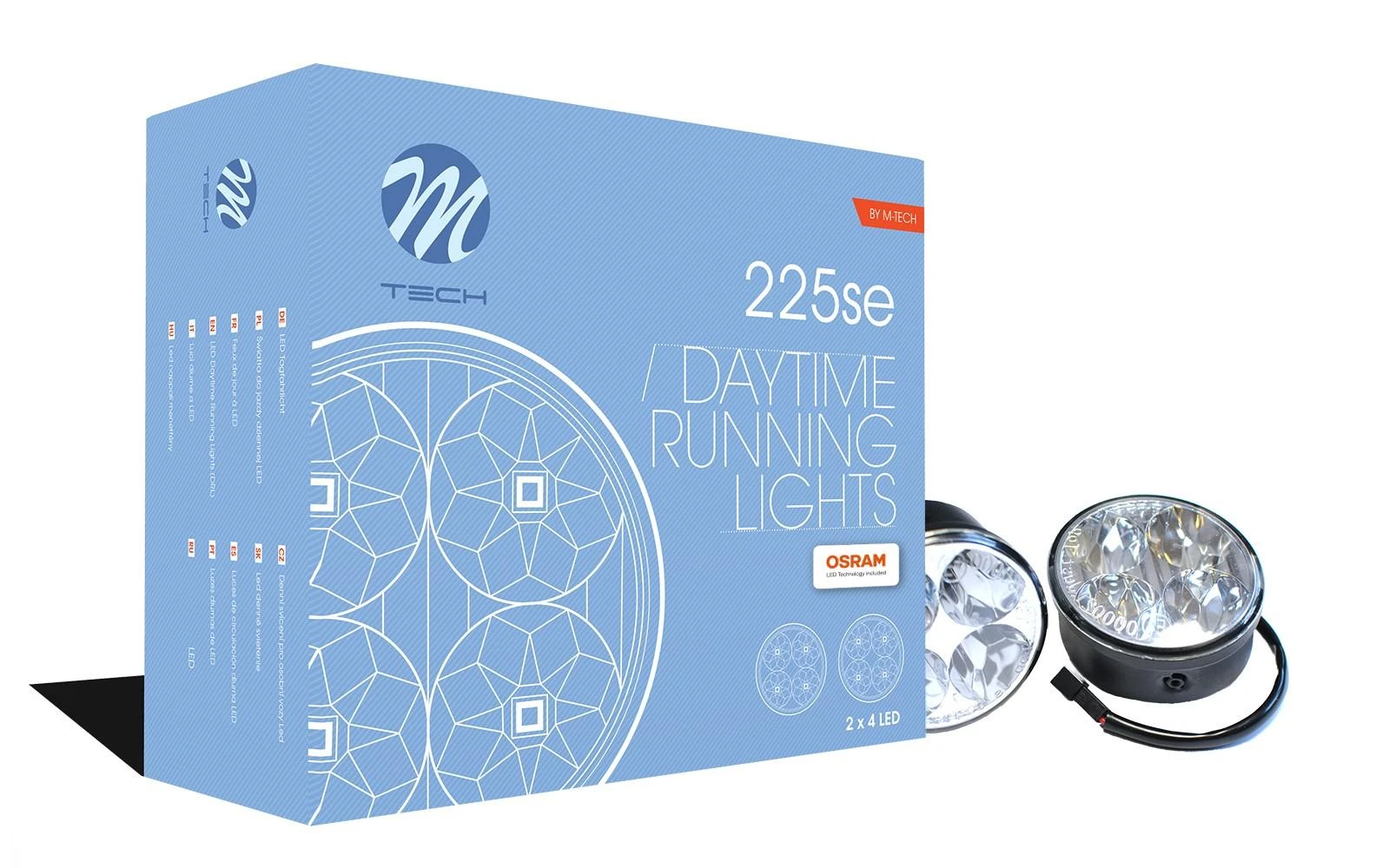 M-TECH Dienos žibintai HP 225 | OSRAM diodai | 70mm