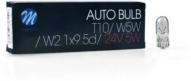 M-TECH Halogeninė lemputė T10-W5W 24V 5W