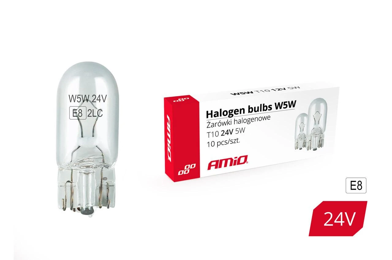 M-TECH Halogeninė lemputė T10-W5W 24V 5W