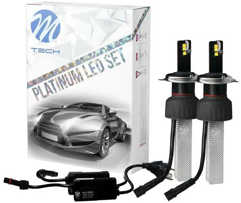 M-TECH LED lemputės H4 Platinum +200% I Osram inside 12V 24V