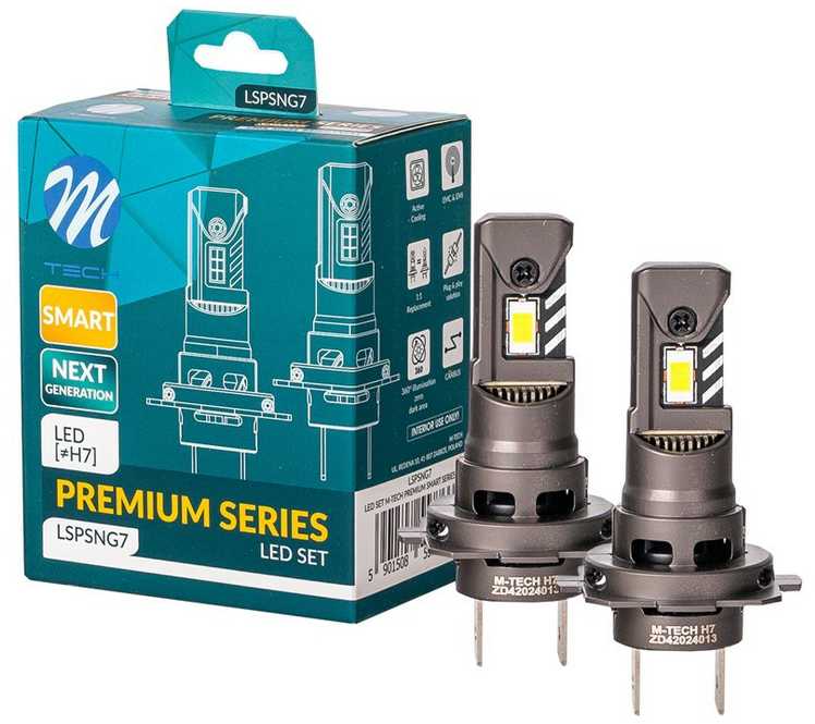 LED lemputės H7 Premium Smart canbus | LSPSNG7 | M-Tech