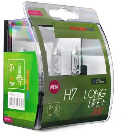 M-TECH Lemputės H7 Powertec Long Life H7 24V DUO