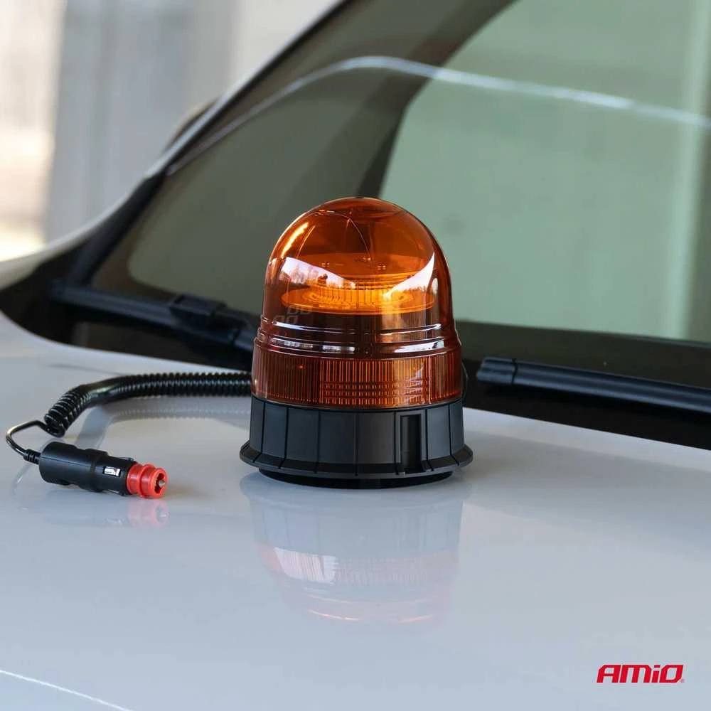 Mirksintis įspėjamasis žibintas 39 LED magnetas R65 R10 12V 24V W02m AMIO-02300