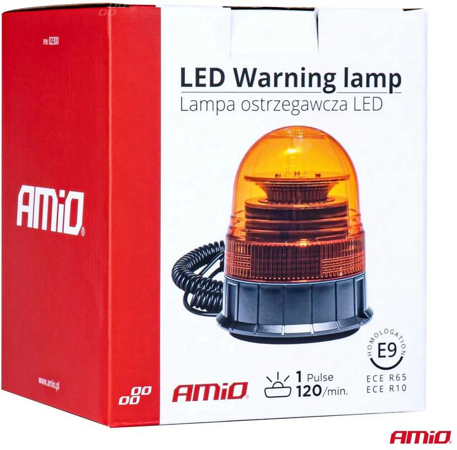 Mirksintis įspėjamasis žibintas 39 LED magnetas R65 R10 12V 24V W02m AMIO-02300