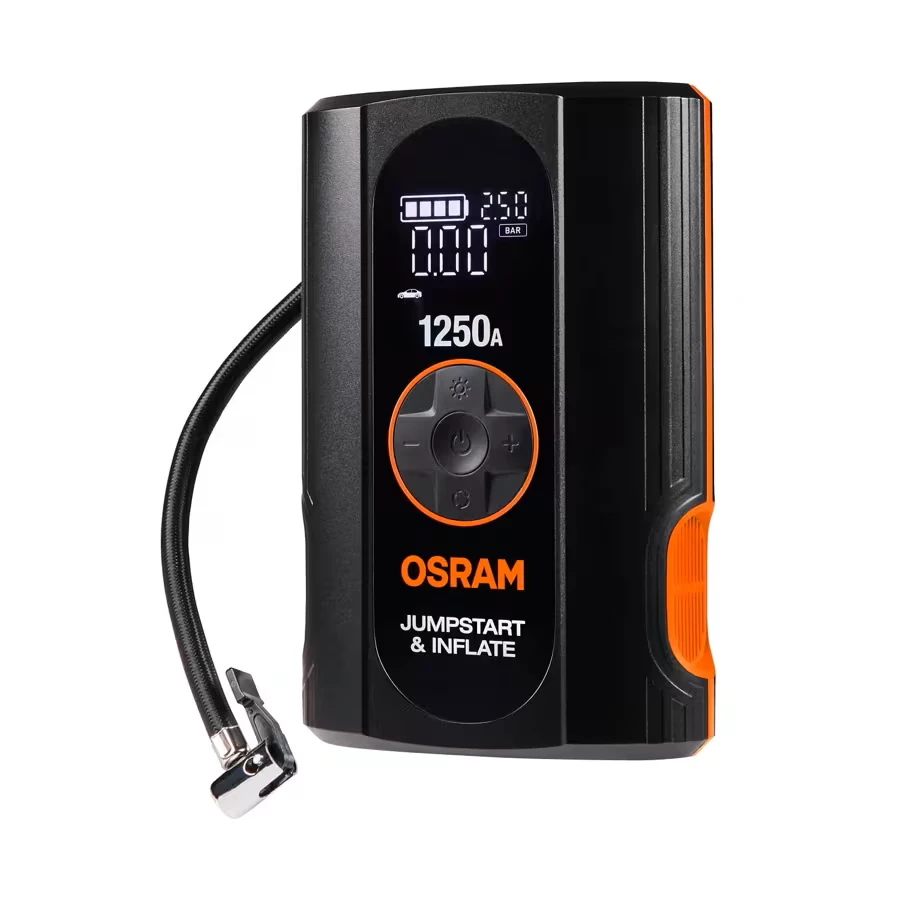 Osram akumuliatoriaus paleidėjas (booster) su kompresoriumi BATTERYjumpstart 1250A OJSTI030