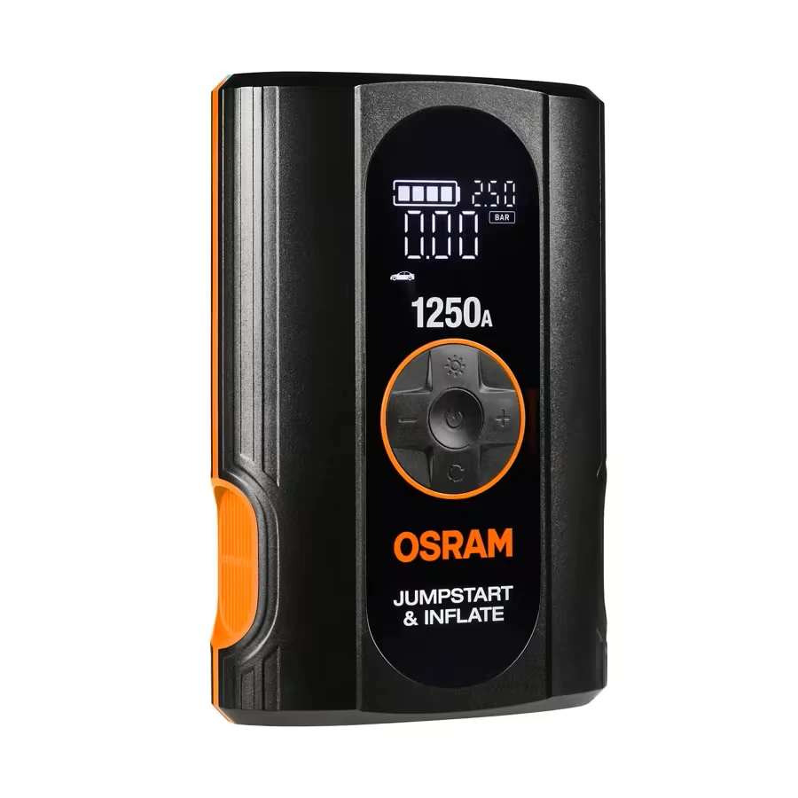 Osram akumuliatoriaus paleidėjas (booster) su kompresoriumi BATTERYjumpstart 1250A OJSTI030