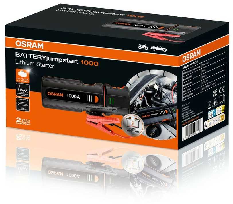 Osram akumuliatoriaus paleidėjas (booster) BATTERYjumpstart 1000 OJS020