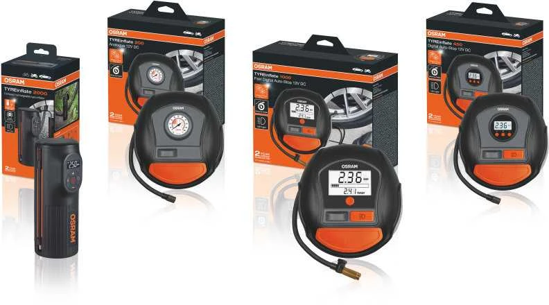 Osram elektrinė pompa TYREinflate 400 su kabeliu 2 metų garantija