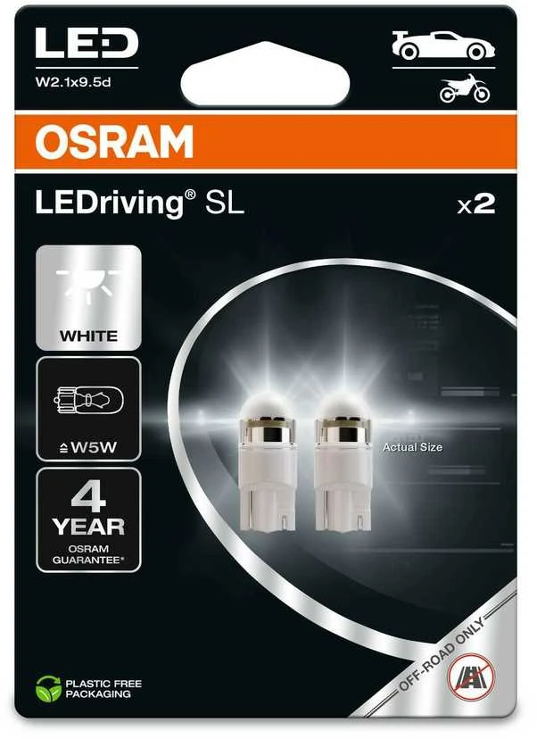OSRAM - LED lemputės w5w | sniego baltumo | 2825DWP-2BL