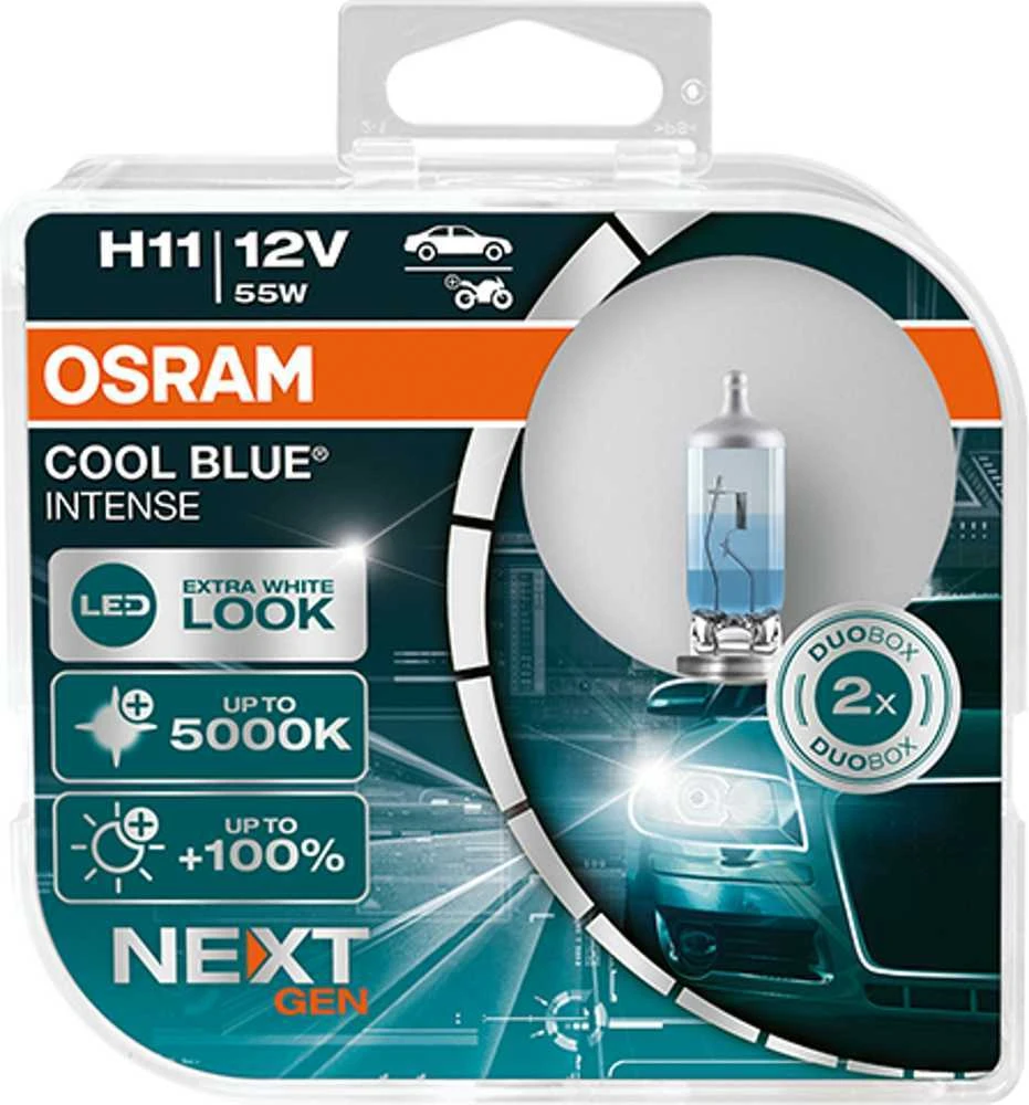 Osram lemputės COOL Mėlynas H11 Intense +100% NEXT gen