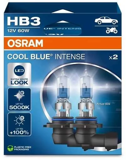 Osram lemputės COOL Mėlynas HB3 Intense +100% NEXT gen