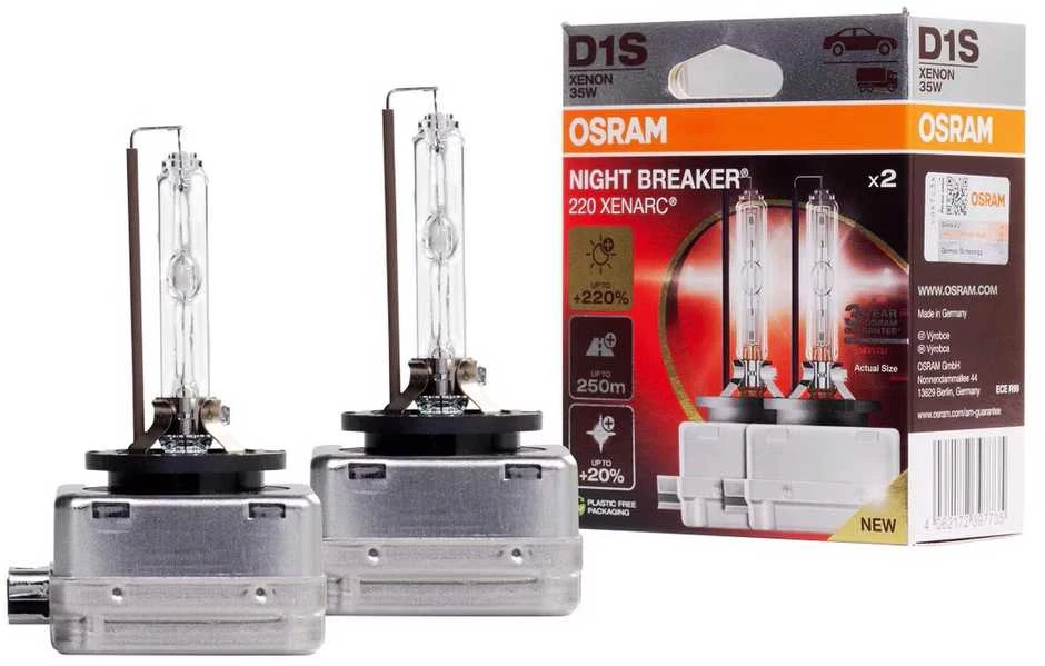 Osram Lemputės D1S 220 XENARC NIGHT BREAKER 3 metai garantija 2vnt