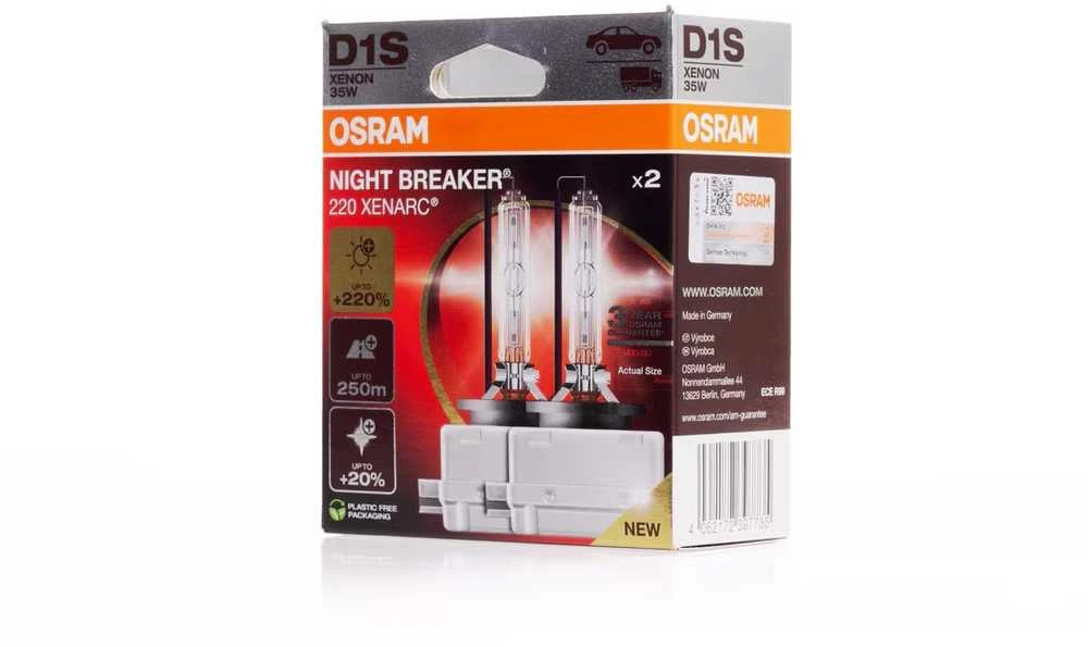 Osram Lemputės D1S 220 XENARC NIGHT BREAKER 3 metai garantija 2vnt