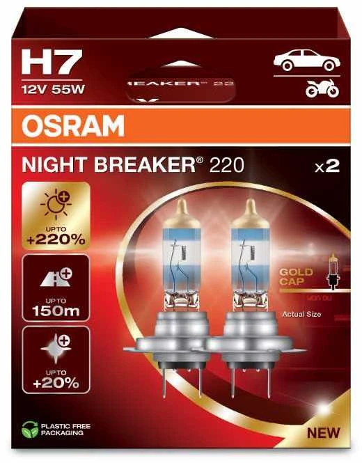 Osram lemputės Night Breaker 220 H7 I 64210nb220-2HB | 2vnt