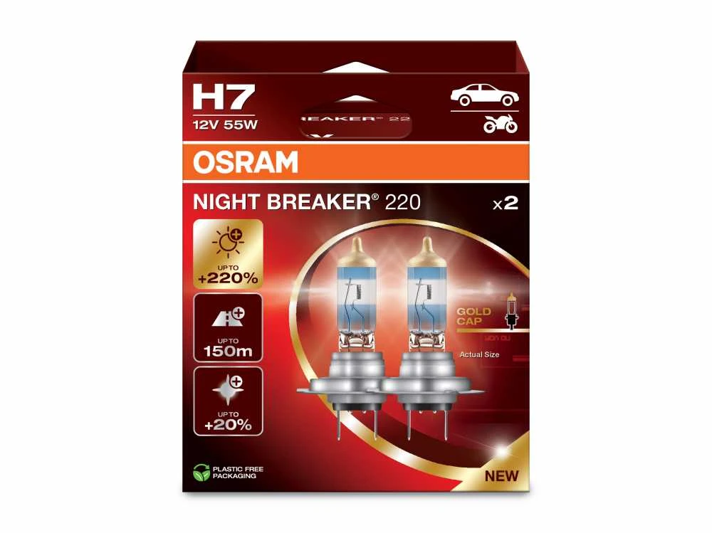 Osram lemputės Night Breaker 220 H7 I 64210nb220-2HB | 2vnt