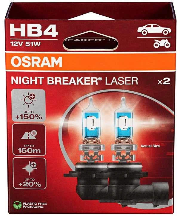 Osram lemputės Night Breaker LASER HB3 +150% | NEXT