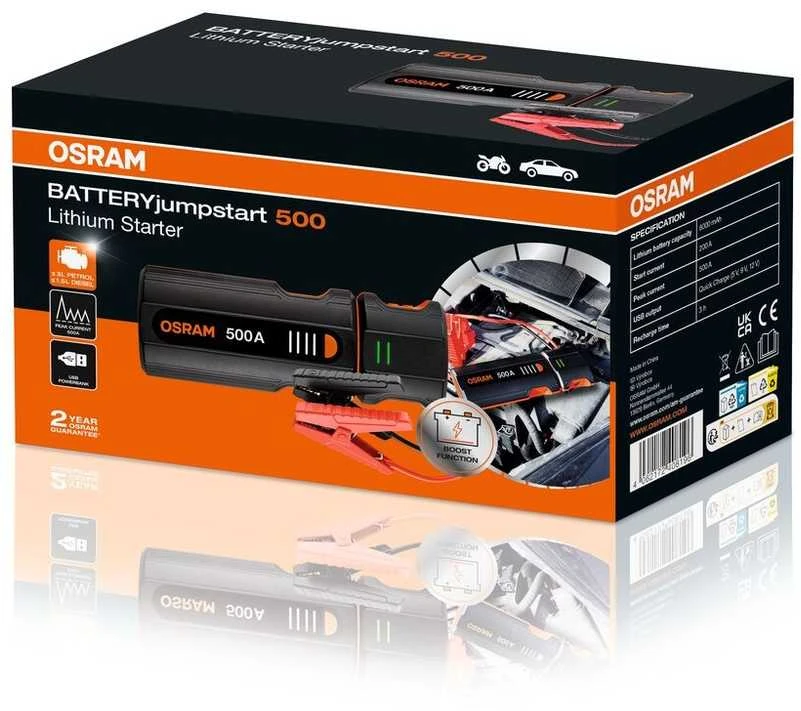 Paleidėjas OSRAM BATTERYjumpstart 500 I OjS010