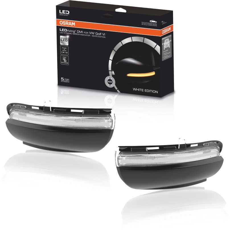 LED Posūkio žibintai OSRAM DMI (2 vnt.) VW Golf VII, Touran - Juoda