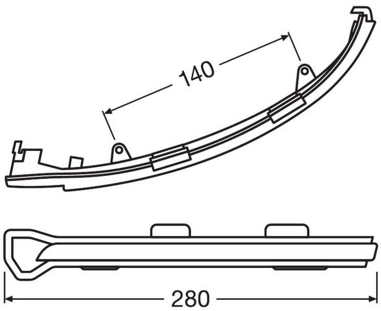 LED Posūkio žibintai OSRAM DMI (2 vnt.) VW Golf VII, Touran - Juoda