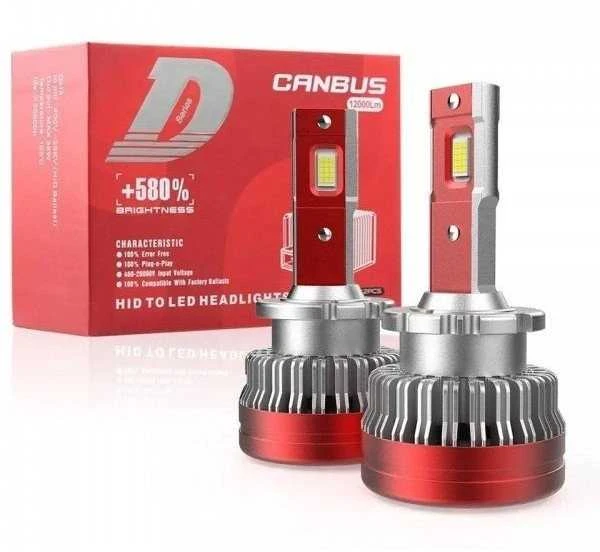 Rutense LED D4S lemputės +580% šviesos 12000LM CANBUS