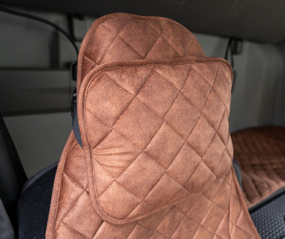 Sėdynių užtiesalai StyleTruck VELVET rudi 2vnt.