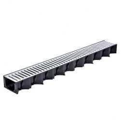 Lauko latakas Aco, Hexaline su cinkuotomis grotelėmis, 100 cm